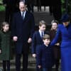 Prinz William und Prinzessin Kate mit ihren Kindern George, Charlotte und Louis beim Weihnachts-Gottesdienst