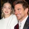 Gigi Hadid und Bradley Cooper lächeln