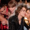 Selena Gomez beugt sich zu Taylor Swift runter, Timothée Chalamet küsst Kylie Jenner auf die Wange