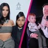 Collage Kim Kardashian mit North West und Elon Musk mit X Æ A-12