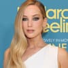 Jennifer Lawrence mit eyliner trotz Schlupflider