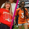 Taylor Swift im Chiefs-Sweatshirt und Ciara im Broncos-Trikot