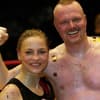 Regina Halmich und Stefan Raab nach ihrem Boxkampf 2007