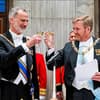 König Felipe und König Willem-Alexander in Amsterdam. 