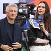 Bastian Schweinsteiger und Esther Sedlaczek bei EM-Spiel