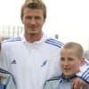 David Beckham mit jungem Harry Kane & dessen heutger Frau