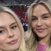 Leni Mariee und Dagi Bee beim EM-Spiel