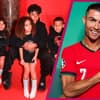 Cristiano Ronaldo und vier seiner Kinder