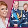 Sarah Ferguson, Prinz William & Prinz Harry