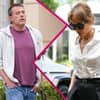 Ben Affleck und Jennifer Lopez schauen zu Boden 