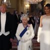 Donald Trump, Melania Trump und Queen Elizabeth II.