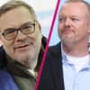 Elton mit leicht geöffnetem Mund, Stefan Raab schaut zur Seite