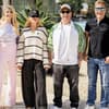 Beatrice Egli, Loredana, Pietro Lombardi und Dieter Bohlen stehen nebeneinander