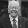 Jimmy Carter lacht schwarz-weiß