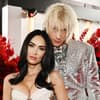 Megan Fox & Machine Gun Kelly, rote Blumen im Hintergrund