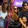 Taylor Swift, Beyonce, Jay-Z und Rumi beim Super Bowl, Bildmontage