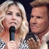 Beatrice Egli guckt mit Mikrofon in der Hand ernst, Dieter Bohlen guckt skeptisch zur Seite