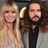 Heidi Klum lächelt, Tom Kaulitz ernst