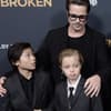 Brad Pitt mit seinen Kindern Pax, Maddox und Shiloh