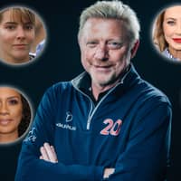 Boris Becker mit Benedictine Courtin, Barbara Becker, Alessandra Meyer-Wölden und Lilly Becker