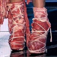 Die Fleisch-Schuhe von Lady GaGa. Aber keine Angst: Es ist "nur" Synthetik