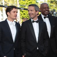 Orlando Bloom, Jerome Salle und Forest Whitaker bei der Premiere des Films "Zulu"