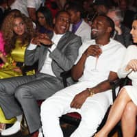 Ihr Best Buddies: Kanye West und Kim Kardashian zeigen sich gern an der Seite von Beyoncé Knowles und Jay-Z, wie hier im Juli 2012 bei den BET Awards