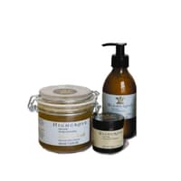 Für den Körper: Ganz neu und mit Pflanzen aus Prinz Charles Garten: 
Hand Scrub, Muscle Balm und Protective Lotion aus der 
Serie The Organic Pharmacys Garden Collection for Highgrove. Insgesamt sind fünf Produkte erhältlich. Alle Erlöse fließen in die Stiftungen von Prinz Charles. Ab ca. 10 Euro