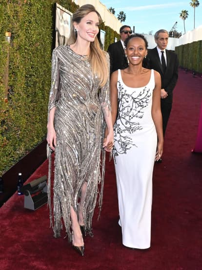 Angelina Jolie und Tochter Zahara bei den Golden Globes