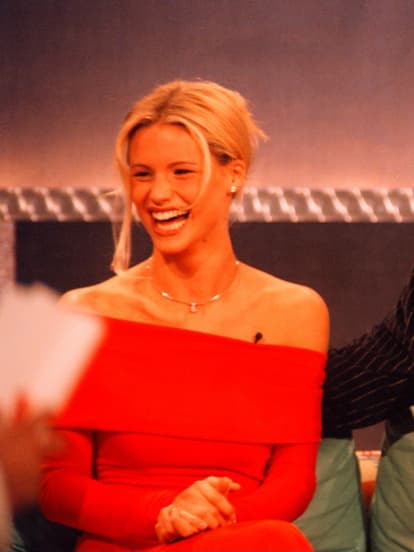 Michelle Hunziker und Thomas Gottschalk im Jahr 1998 bei "Wetten, dass..?!"