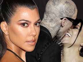 Kourtney Kardashian und Travis Barker knutschen