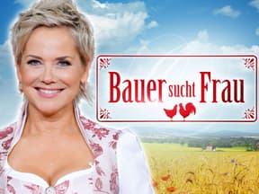 Inka Bause und das "Bauer sucht Frau"-Logo