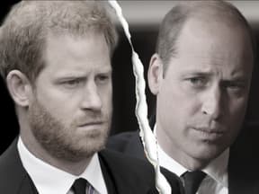 Prinz Harry und Prinz William ernst 