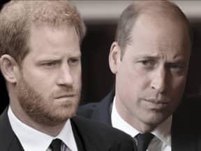 Prinz Harry und Prinz William gucken ernst