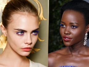 Cara Delevingne und Lupita Nyong’o mit blauer Mascara