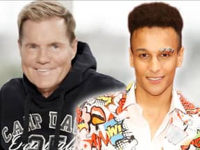 Dieter Bohlen und Prince Damien glücklich