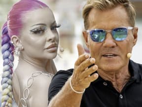 Montage / DSDS 2023: Katja Krasavice und Dieter Bohlen zoffen sich