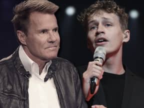 Dieter Bohlen und Tim Bendzko gucken ernst