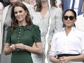 Prinzessin Kate und Herzogin Meghan in London. 