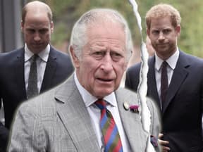 König Charles III. und Prinz William sind getrennt von Prinz Harry