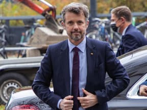 Kronprinz Frederik von Dänemark auf dem Weg zu einem Termin. 