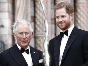 König Charles und Prinz Harry.