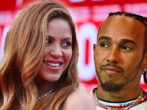 Shakira und Lewis Hamillton glücklich