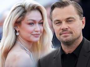 Gigi Hadid und Leonardo DiCaprio lächeln