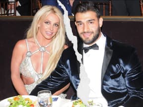 Britney Spears und Sam Asghari mit Riss in der Mitte 