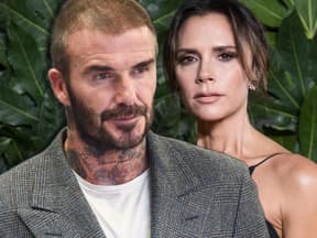 David und Victoria Beckham sehen ernst aus