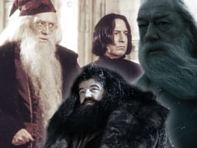 Richard Harris, Alan Rickman, Robbie Coltrane und Michael Gambon bei "Harry Potter"