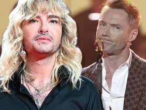 Bill Kaulitz und Ronan Keating gucken ernst