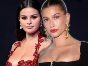 Hailey Bieber und Selena Gomez sehen ernst aus