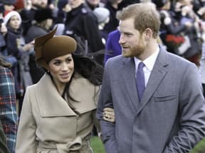 Herzogin Meghan und Prinz Harry in Sandringham 2017. 